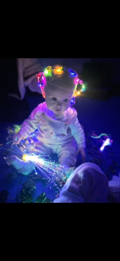Glow Baby Glow sensory play